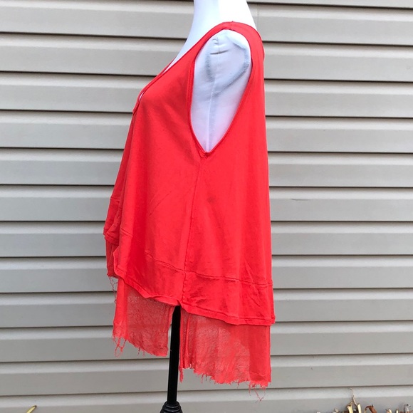 NWT Free People Coral Peachy Tee Tank Top - Picture 8 of 10